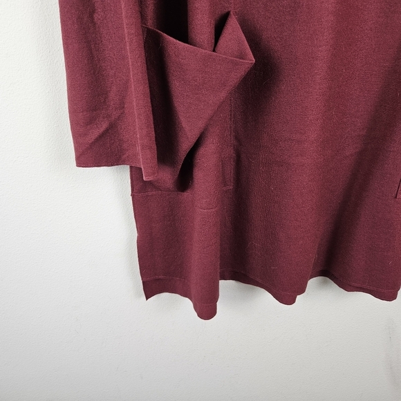 Eileen Fisher Boiled wool jersey Jewel Neck Boxy Tunic L NWT Fall Winter - Picture 5 of 9